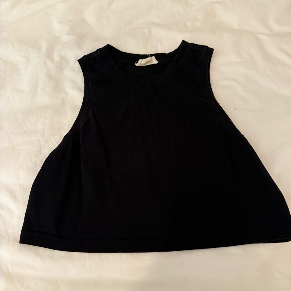Black Sleeveless Tank Top